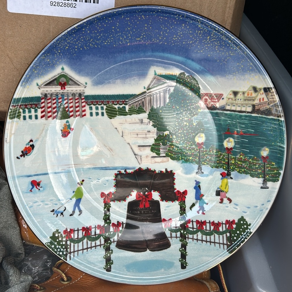 Anthropologie Holiday Plate - Good Cheer From Philly 2024